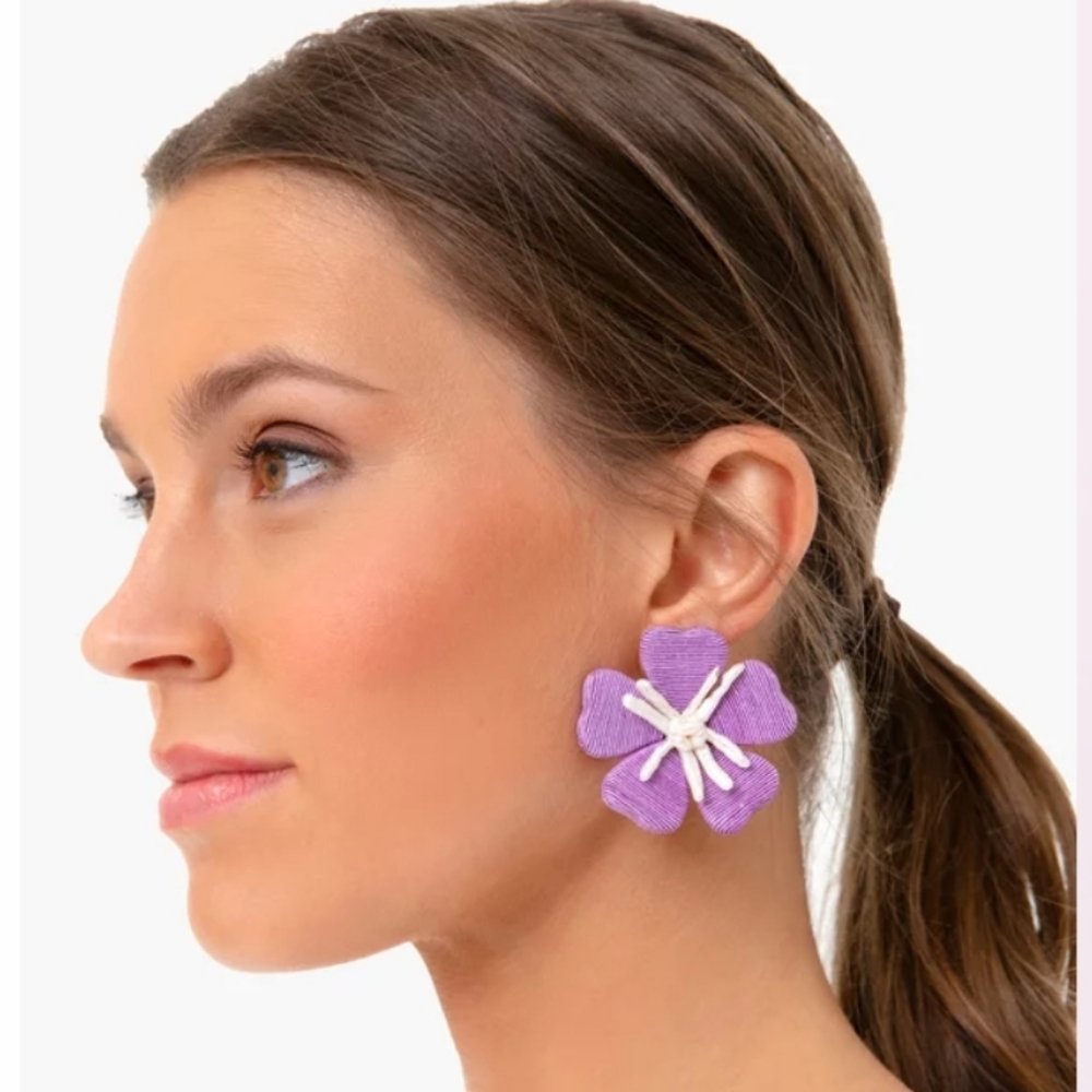 Lilac Fleur Earrings by Tuckernuck Jewelry